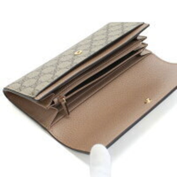 Gucci Marmont Long Wallet Bi fold Beige - Picture 3 of 5